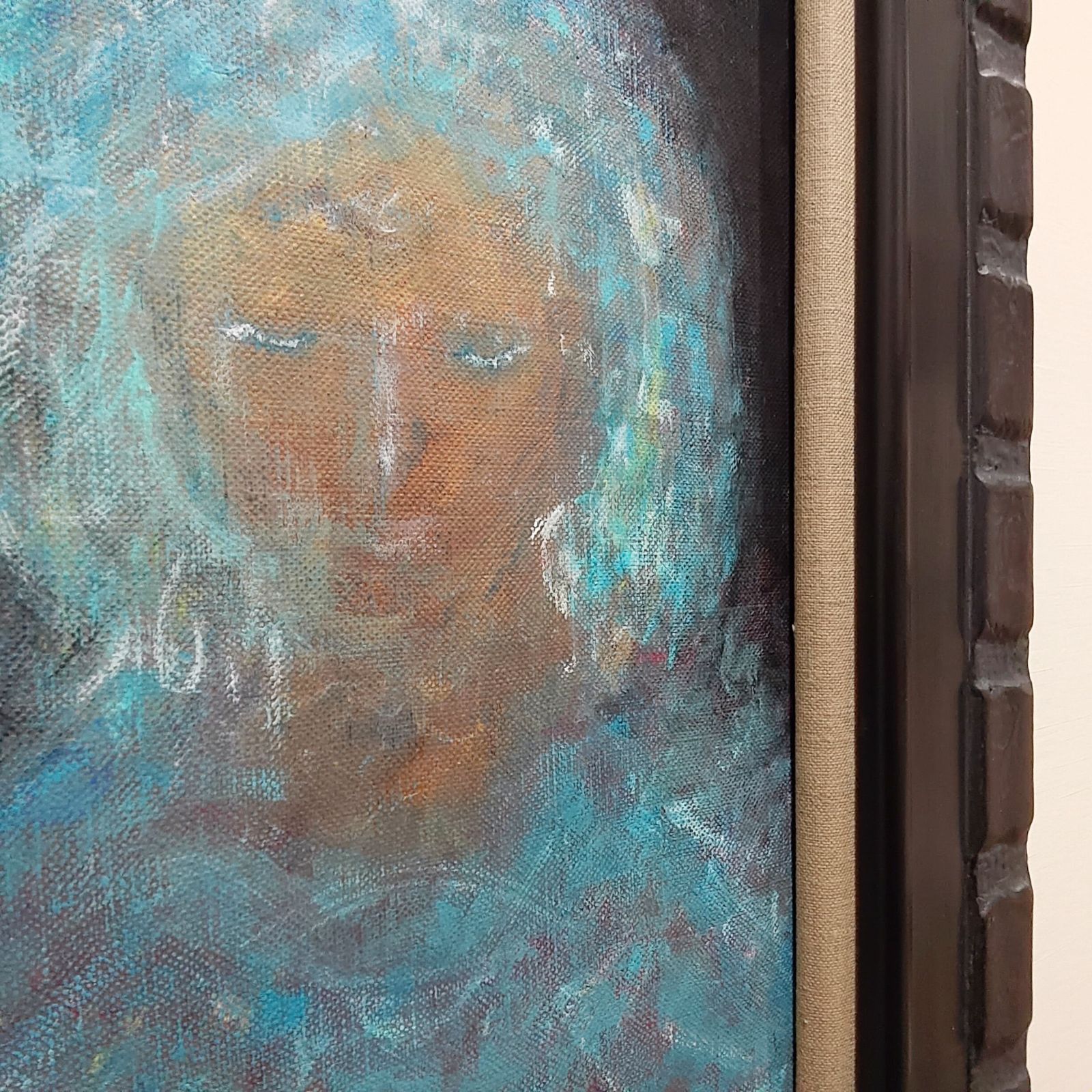 内野隆文 星々のねむり 絵画 肖像 人物画 キャンバスにアクリル F4号