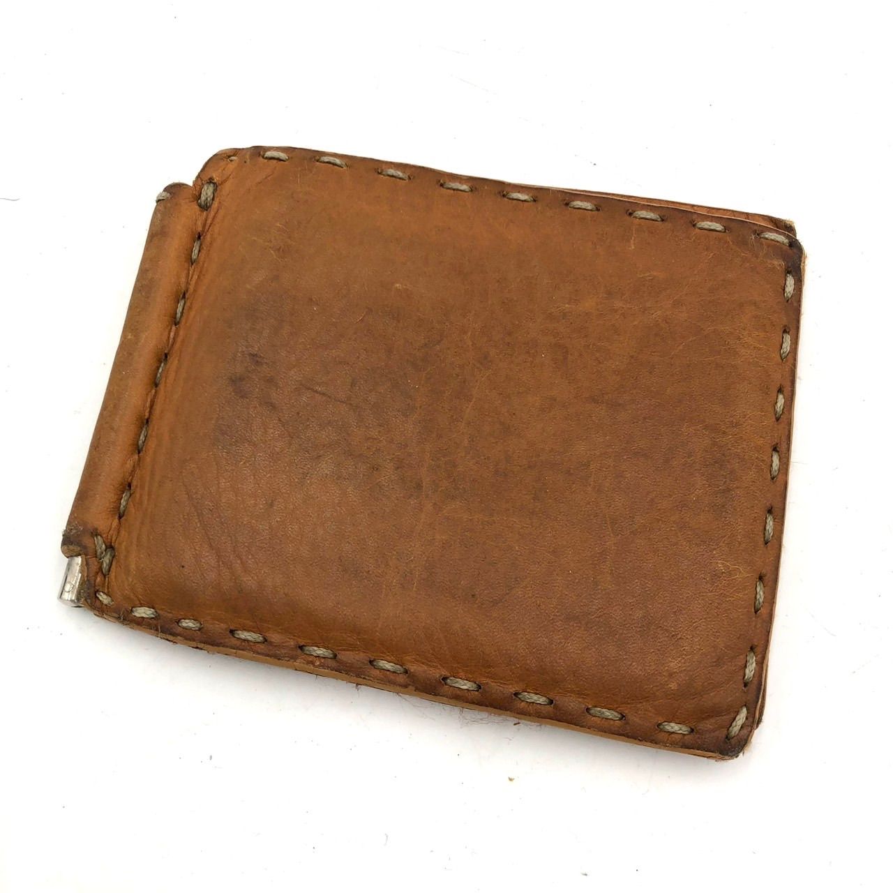 FENDI フェンディ セレリア マネークリップ 財布 レザー ブラウン 札ば