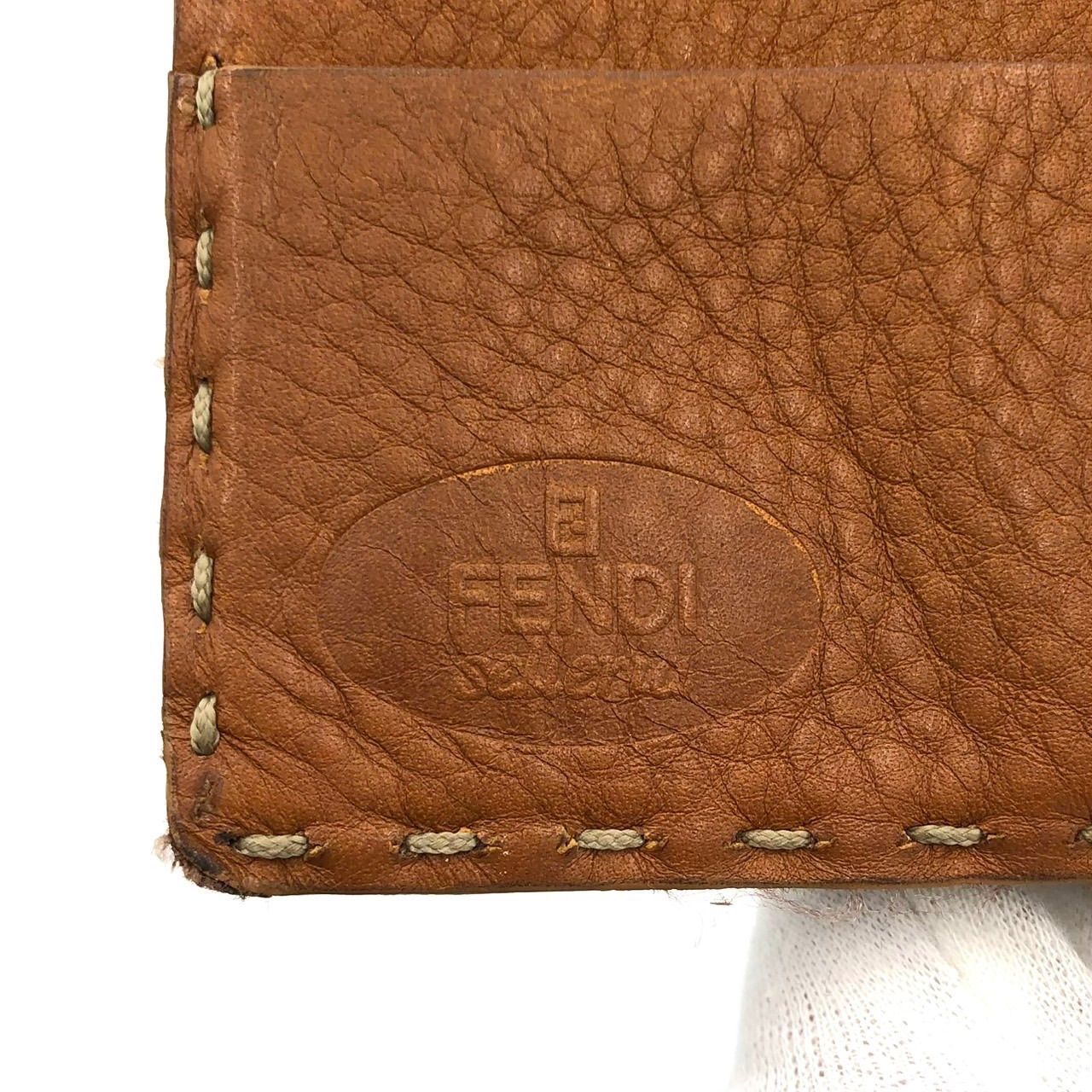 未使用✨フェンディFENDI ズッカ　レザー ロゴ マネークリップ FENDI/フェンディ】 FFモチーフ マネークリップ (FENDI/マネークリップ