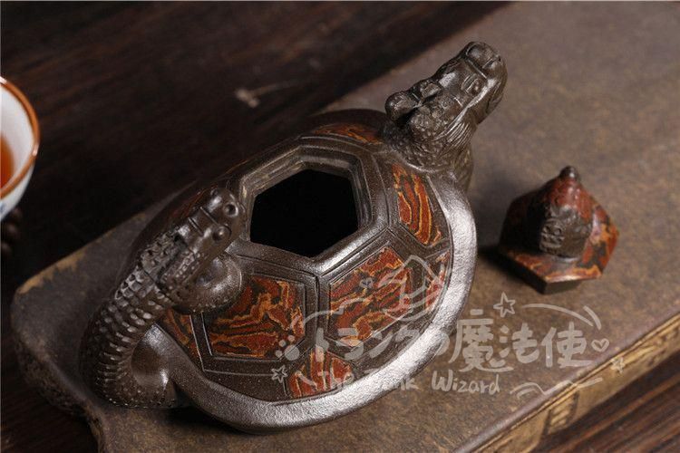 大特価人気商品☆龍亀壺 紫泥急須?茶壺?茶道具置物?古置物 CCH117P041