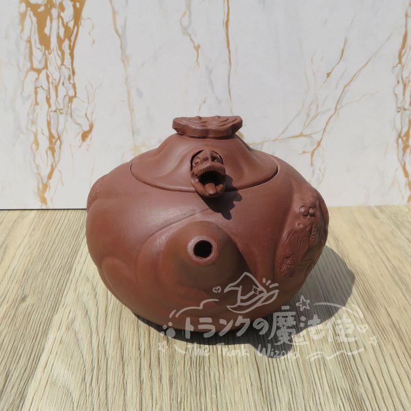 大特価人気商品☆魚化龍壺 紫砂壺 中国宜興紫砂壺?紫泥急須?茶壺