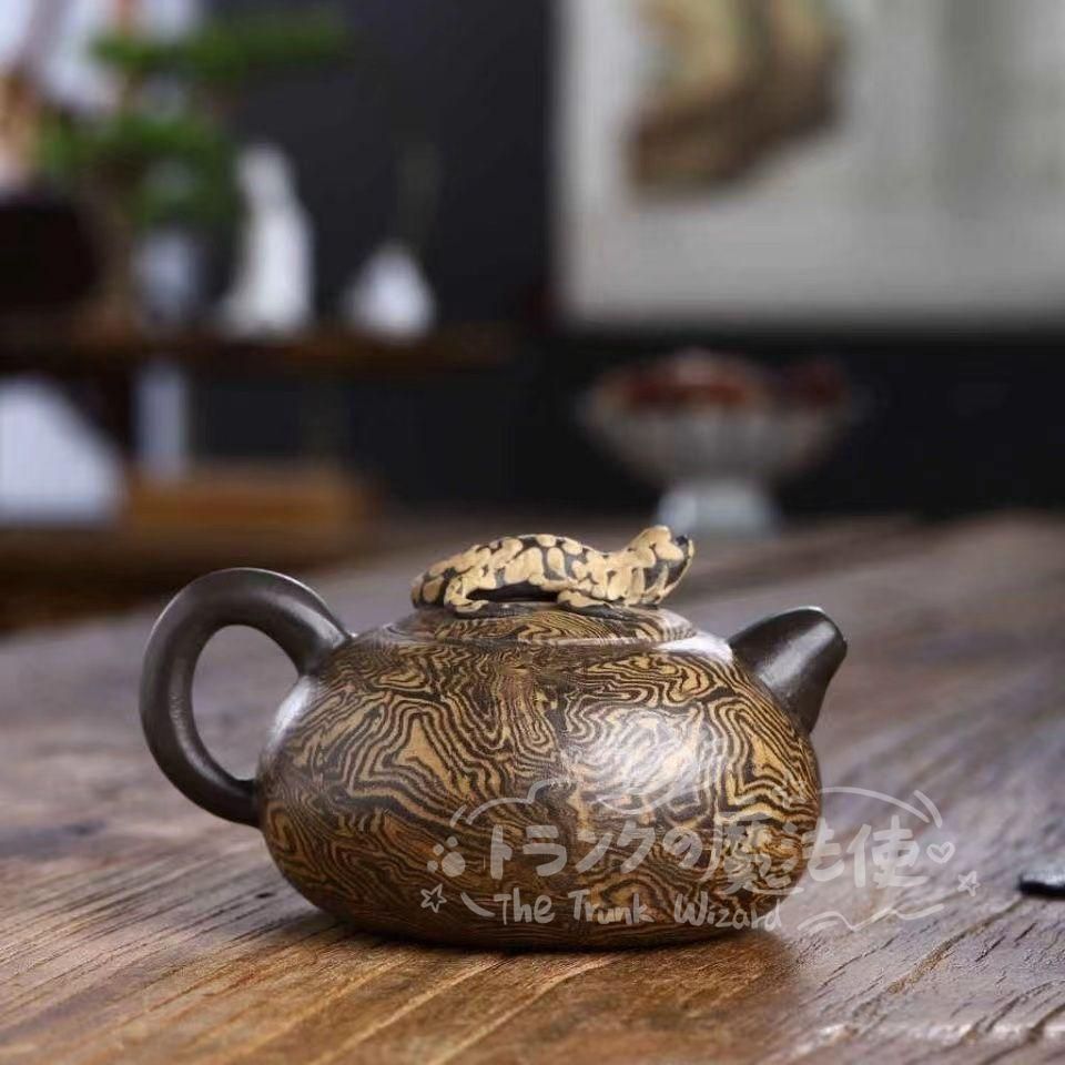 大特価人気商品☆トカゲ壺 中国宜興 紫砂壺?紫泥急須?茶壺?茶道具