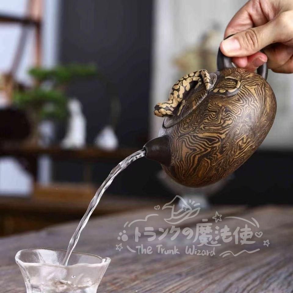 大特価人気商品☆トカゲ壺 中国宜興 紫砂壺?紫泥急須?茶壺?茶道具