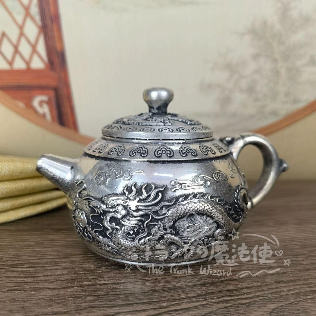 大特価人気商品☆銅製 龍鳳急須 招財納福 茶台茶器 茶道具 装飾品 工芸