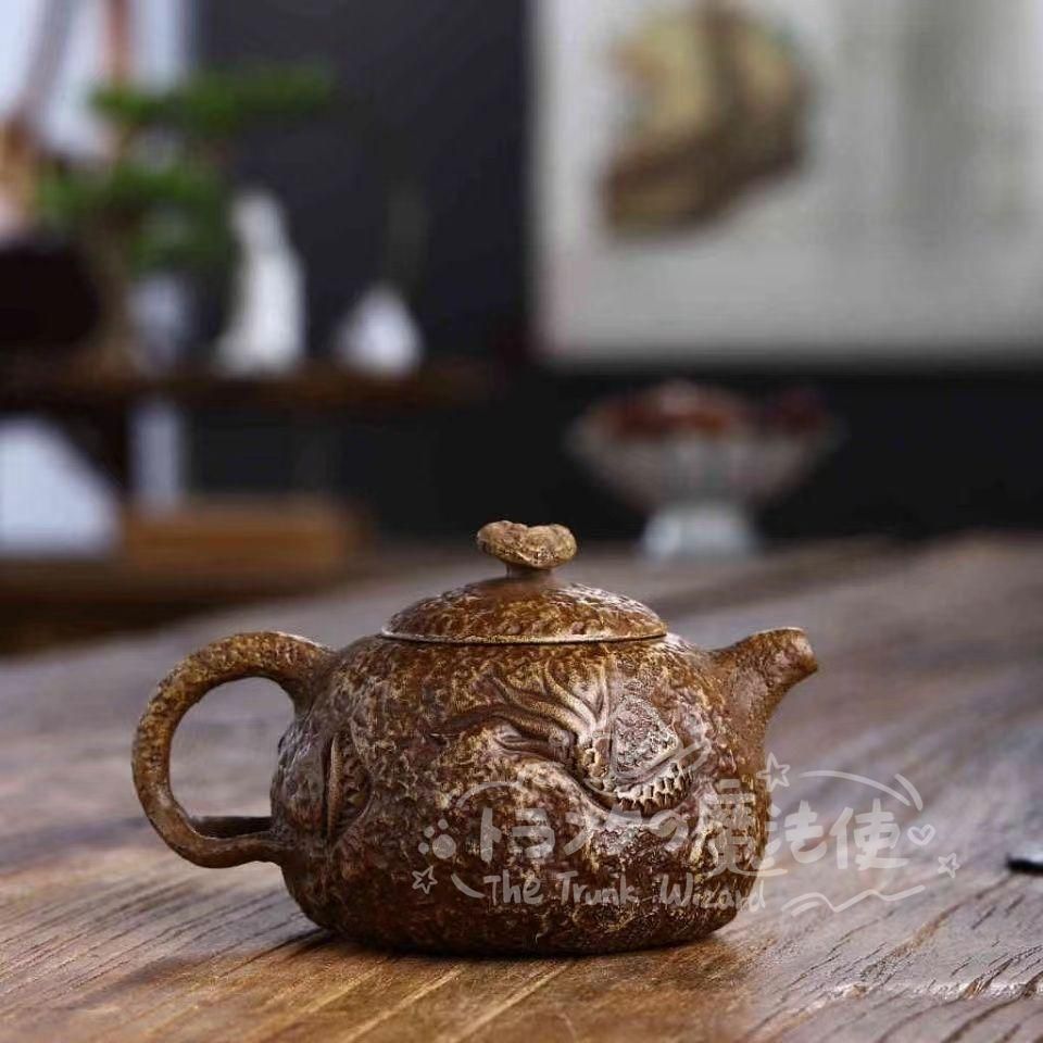 大特価人気商品☆金?竜壺 中国茶器 紫砂壺?紫泥急須?茶壺?茶道具