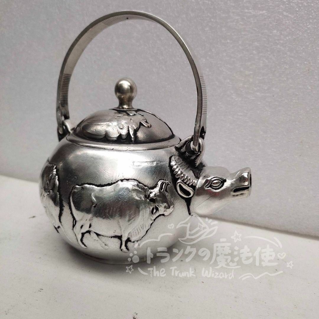 大特価人気商品☆牛レリーフ 急須 徳利 茶道具 現代工芸品 美術品 置物