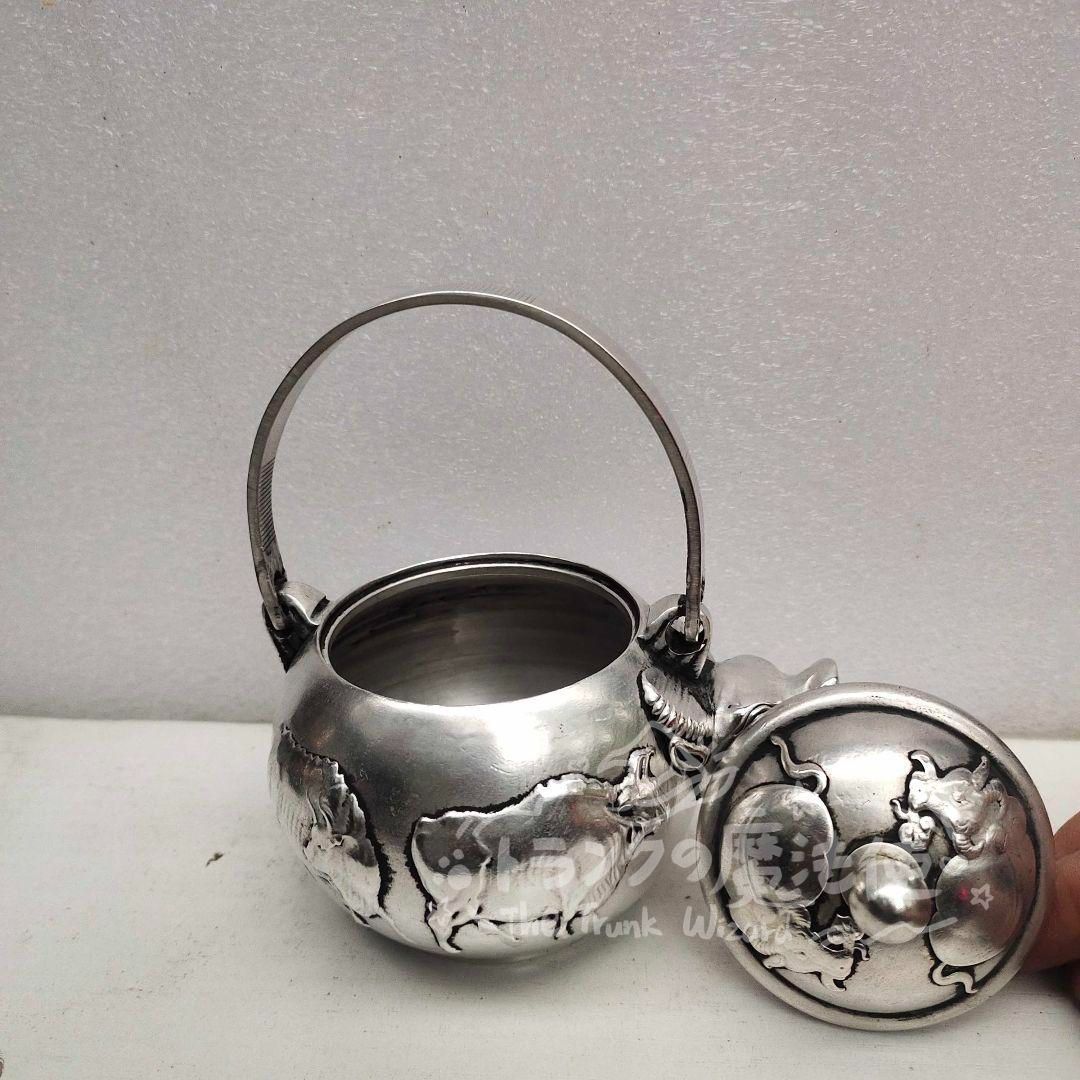 大特価人気商品☆牛レリーフ 急須 徳利 茶道具 現代工芸品 美術品 置物