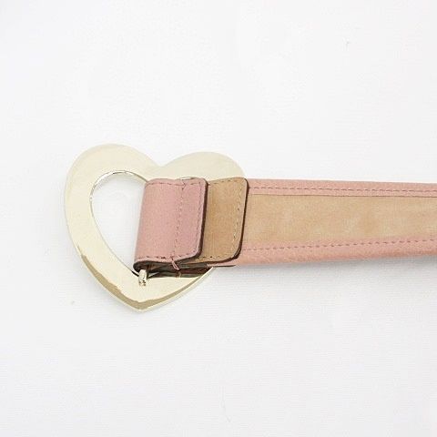 グッチ GUCCI ベルト ハートバックル GGキャンバス レザー ブラウン