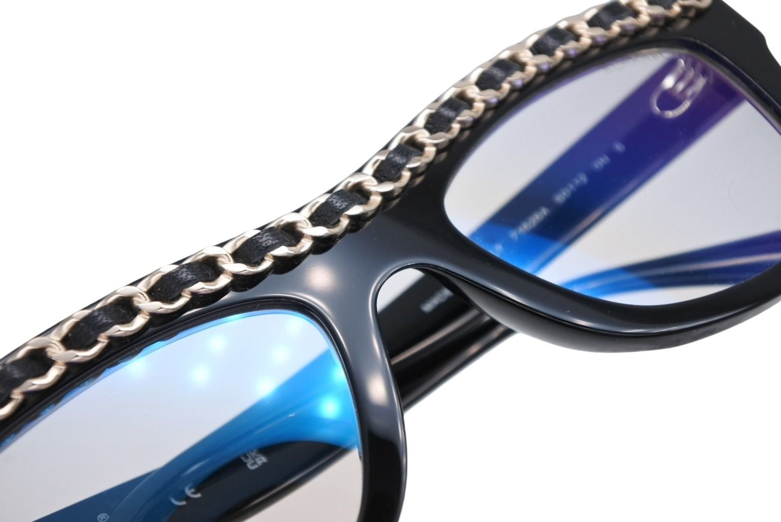 CHANEL シャネル 伊達眼鏡 メガネ アイウェア 71626A S0112 ココマーク チェーンフレーム ブラック 美品 中古 4b011471 CHANEL シャネル 伊達眼鏡 メガネ アイウェア 71626A S0112 ココマーク