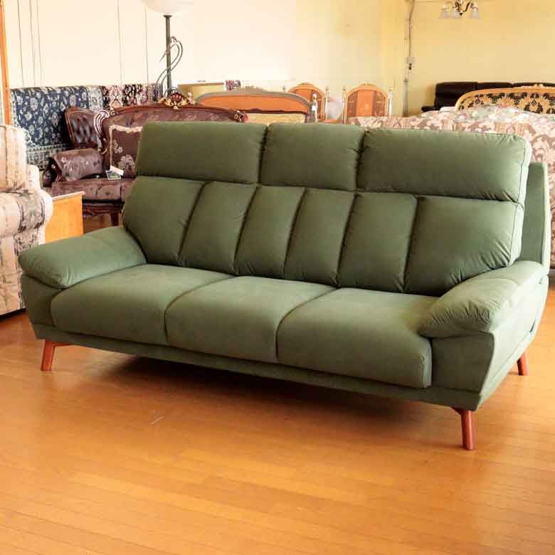 3Pソファモスグリーンソファ ハイバックソファ - メルカリ