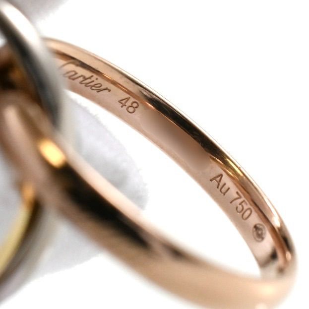 Cartier カルティエ トリニティリング 現行モデル SM 3連リング K18