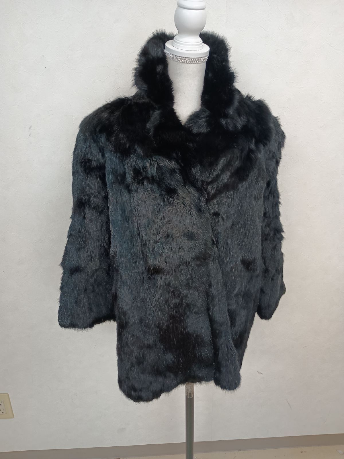 ラビットファー コート サイズ15 XLサイズ相当 手触りやわらか ファー