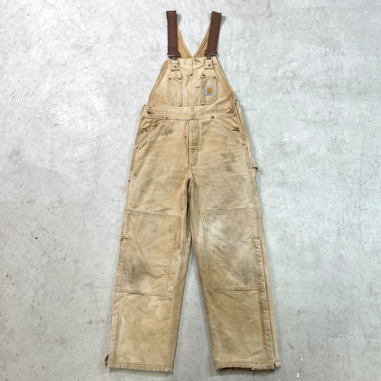USA製 Carhartt カーハート ダック地 ダブルニー オーバーオール