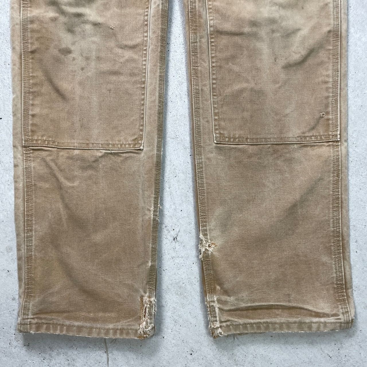 y*u様 カーハート　ダック　ダブルニー　ペインターパンツ　00s　古着　ブラウ 9ae30b8429724f55f45a105701da81