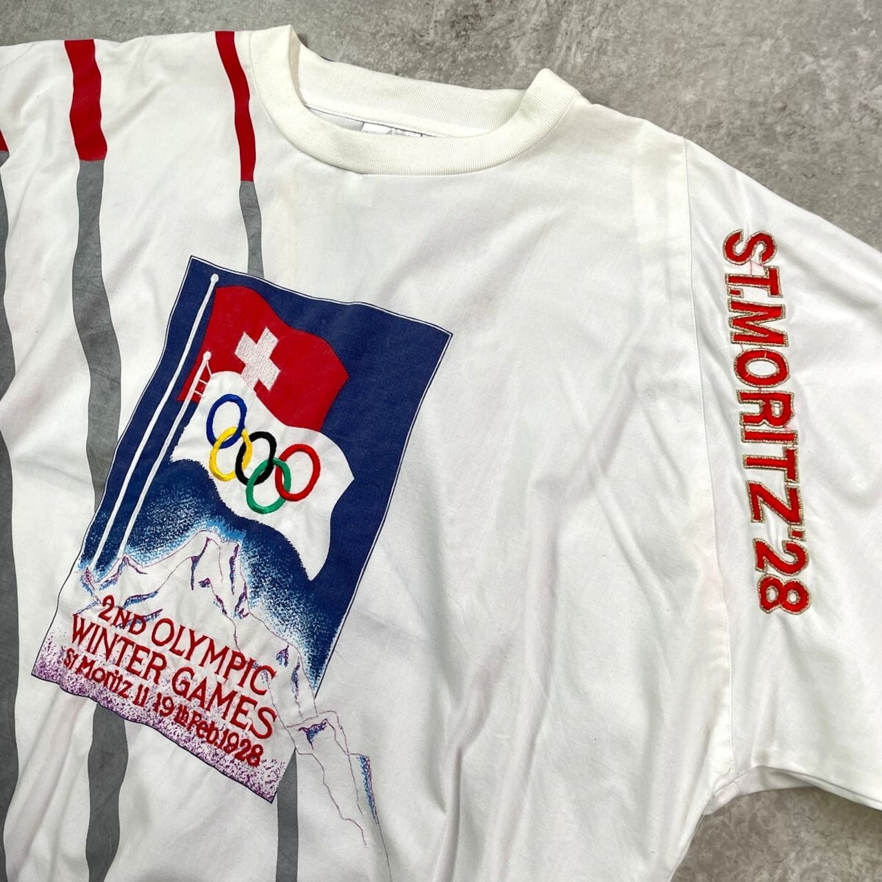 80年代 adidas アディダス 2ND OLYMPIC WINTER GAMES ロングTシャツ