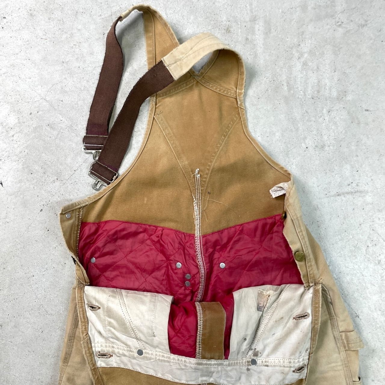 USA製 Carhartt カーハート ダック地 ダブルニー オーバーオール
