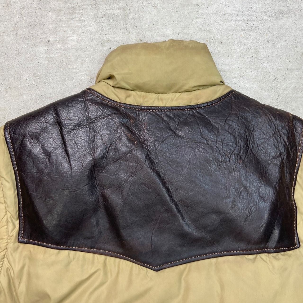 80年代 USA製 Schott ショット 2WAY レザーグースダウンジャケット 