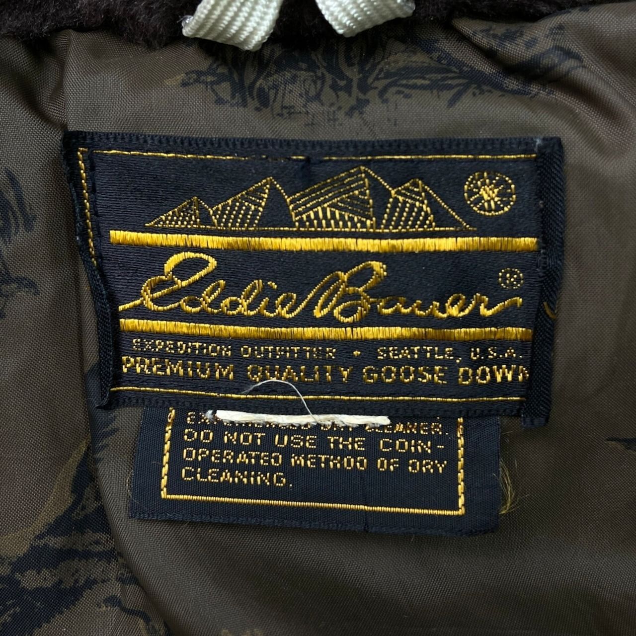 80年代 Eddie Bauer エディーバウアー グースダウンコート 襟ボア 