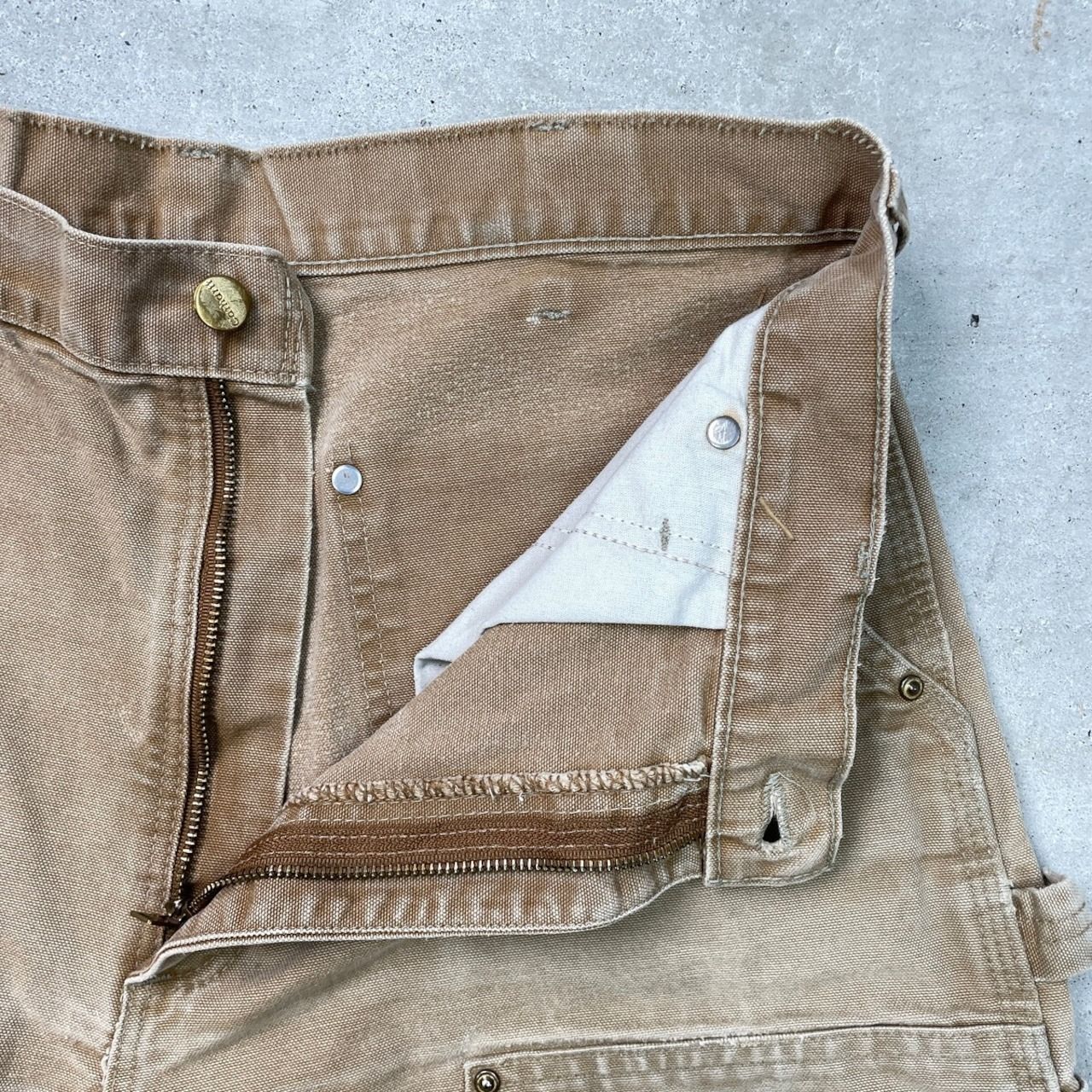 y*u様 カーハート　ダック　ダブルニー　ペインターパンツ　00s　古着　ブラウ 00s Carhartt ダブルニー ペンキ ダック ペインターパンツ メンズ M