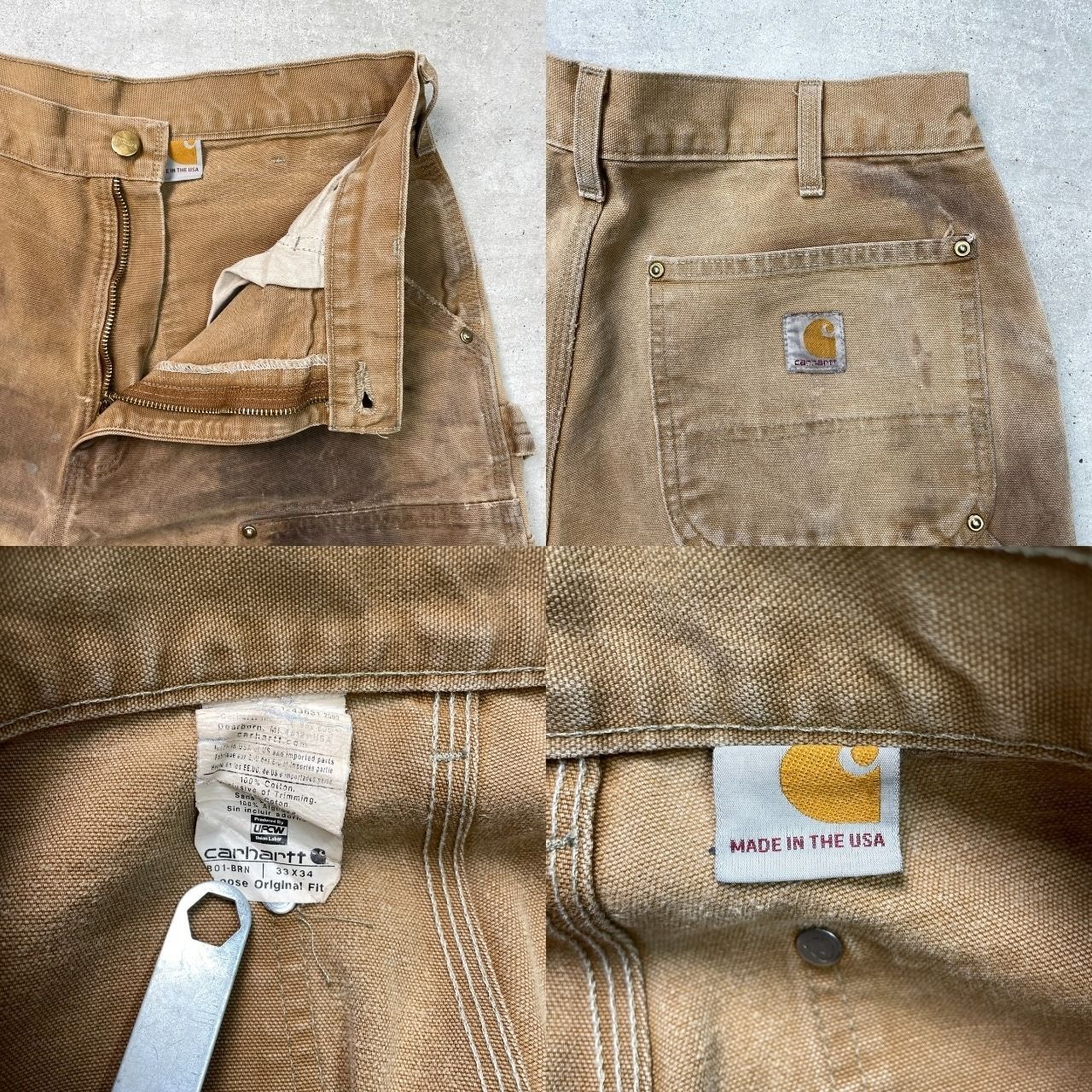 USA製 Carhartt カーハート ダブルニー ダック ペインターパンツ 