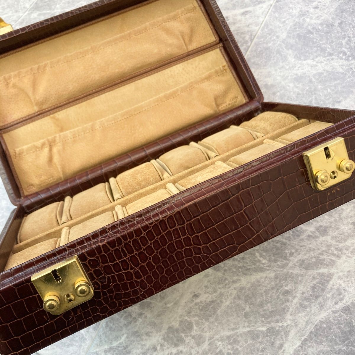 SIR RONDO'S サーロンドス クロコダイル 型押し レザー 腕時計12本収納