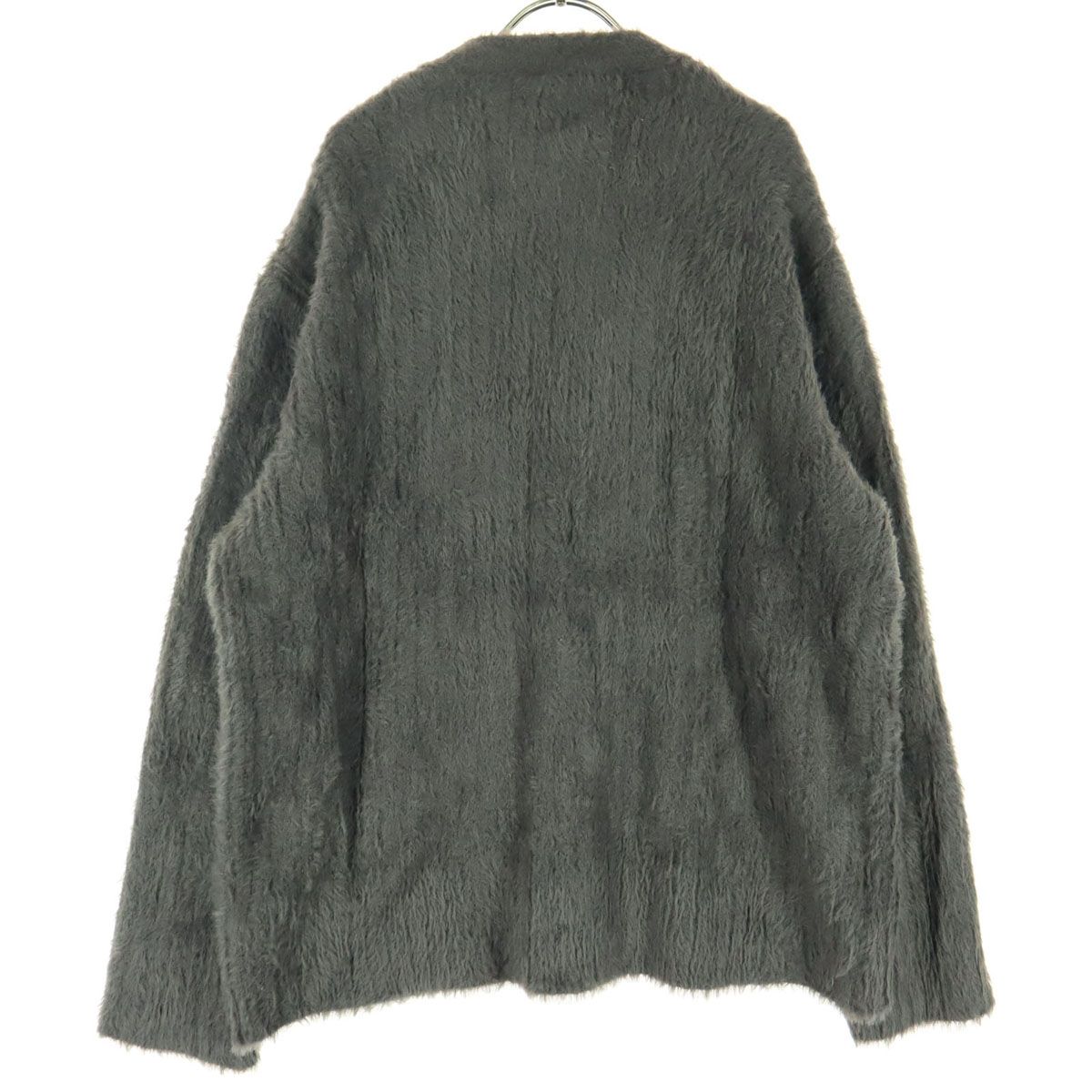 美品 ZARA ザラ 長袖 シャギー ニットカーディガン S-M グレー メンズ