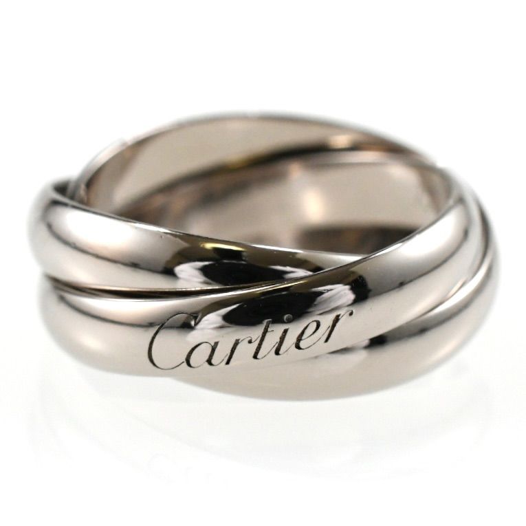 Cartier カルティエ トリニティリング MM クラシック K18WG ホワイト