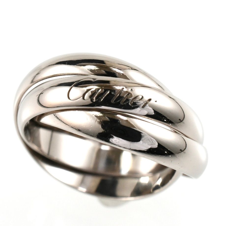 Cartier カルティエ トリニティリング MM クラシック K18WG ホワイト