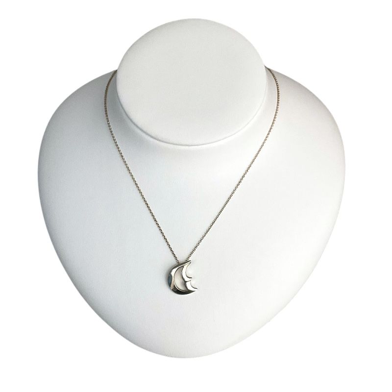 ティファニー TIFFANY＆CO ｸﾚｾﾝﾄﾑｰﾝﾈｯｸﾚｽ シルバー SV アクセサリー