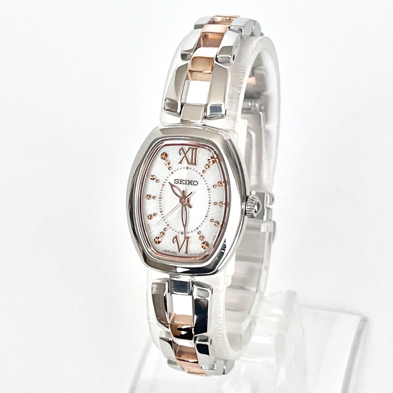 セイコー SEIKO レディース腕時計 稼働 電波ソーラー 磨き済み s2105 セイコー レディース 腕時計 稼働 ソーラー 磨き済み】SEIKO 美品