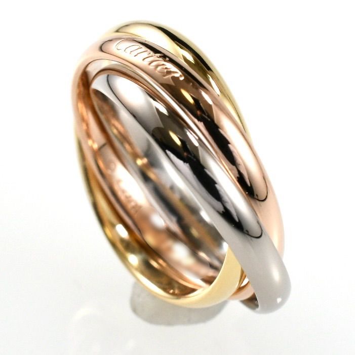 Cartier カルティエ トリニティリング 現行モデル SM 3連リング K18