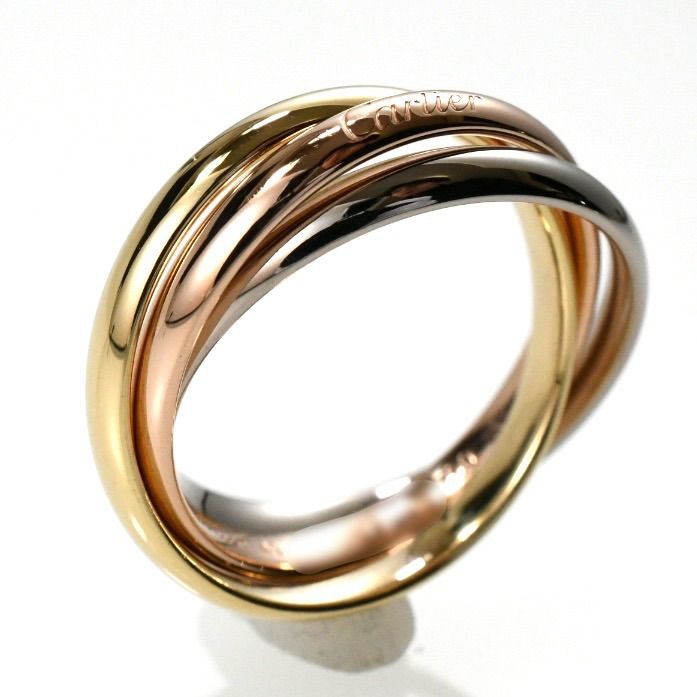 Cartier カルティエ トリニティリング 現行モデル SM 3連リング K18