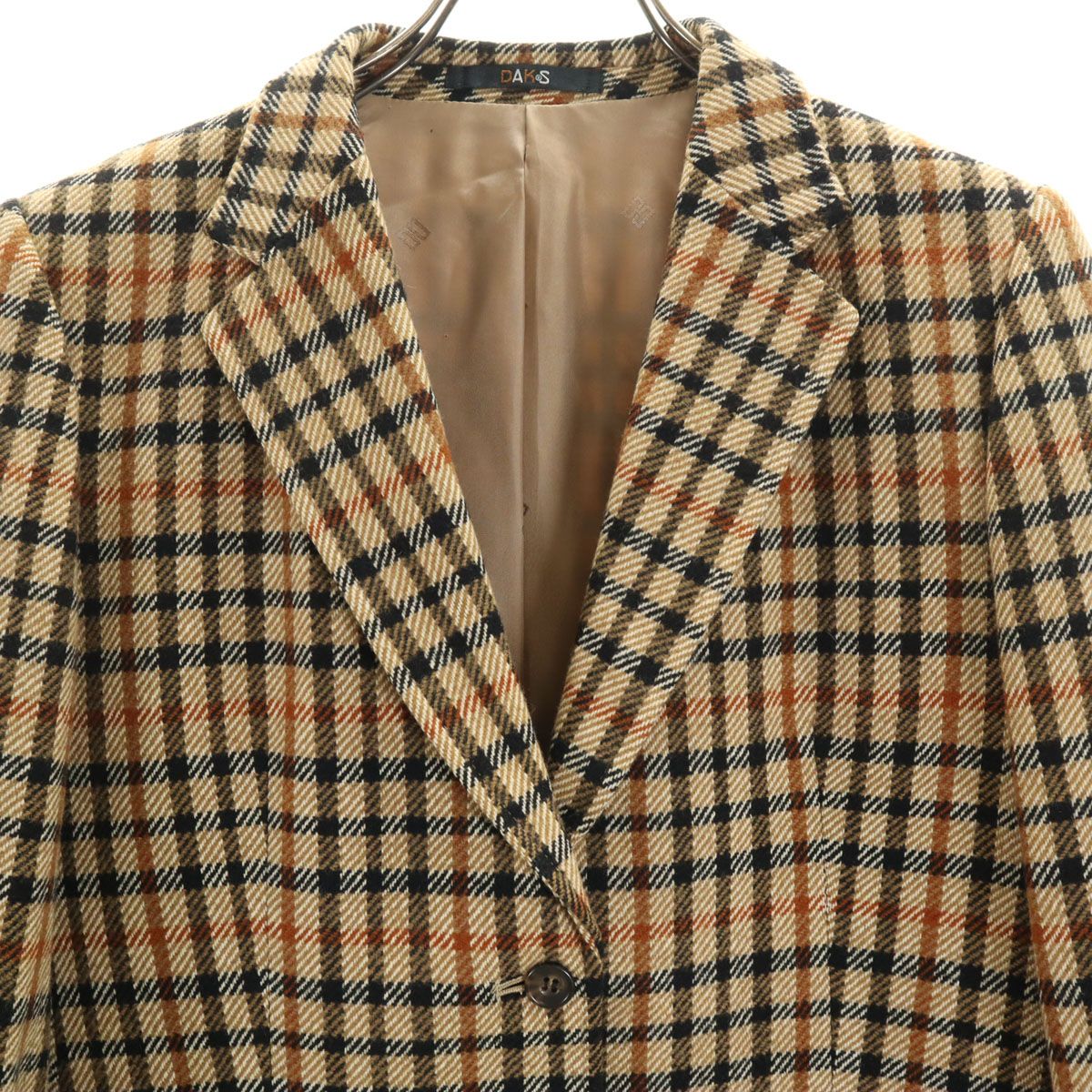 DAKS ダックス ウールブレンド チェック スカートスーツ 上下