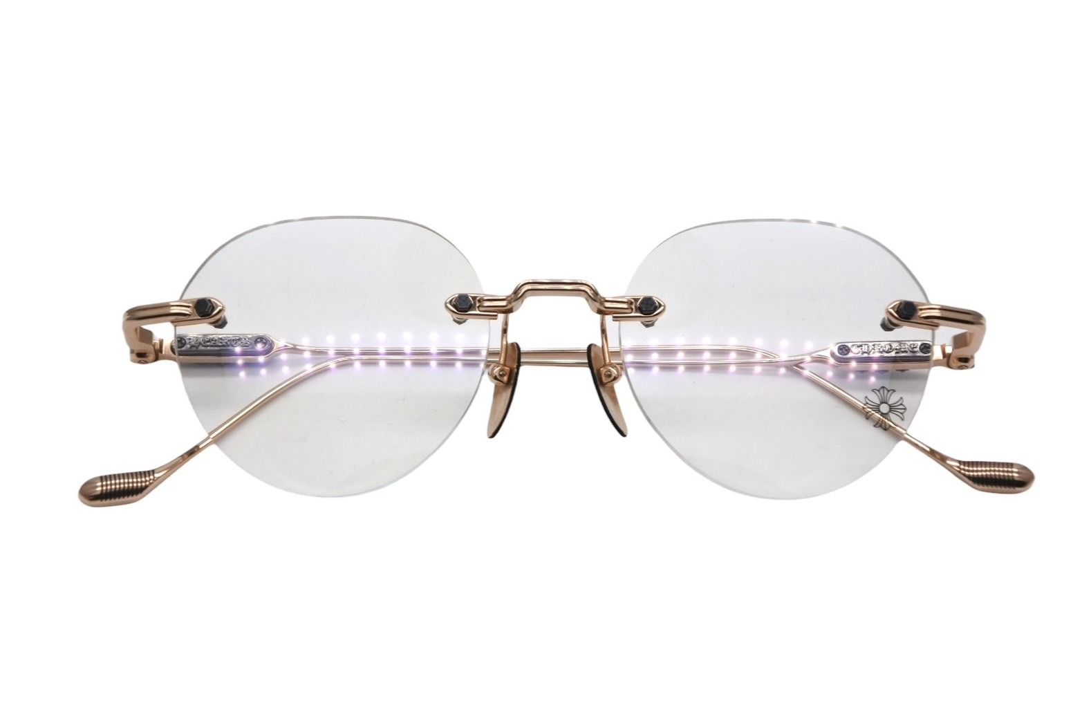 極美品 CHROME HEARTS クロムハーツ SPUR EM 伊達メガネ アイウェア サイズ54□19-152 CHクロス シルバー925 中古 4b014135 極美品 CHROME HEARTS クロムハーツ SPUR EM 伊達メガネ アイウェア