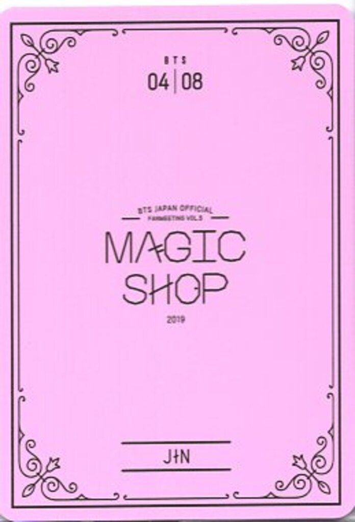 BTS ミニフォトカード JIN 2019 MAGIC SHOP JAPAN FAN MEETING VOL.5 4