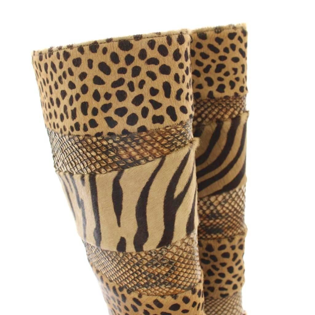 銀座かねまつ GINZA Kanematsu ロングブーツ ポインテッドトゥ ハラコ