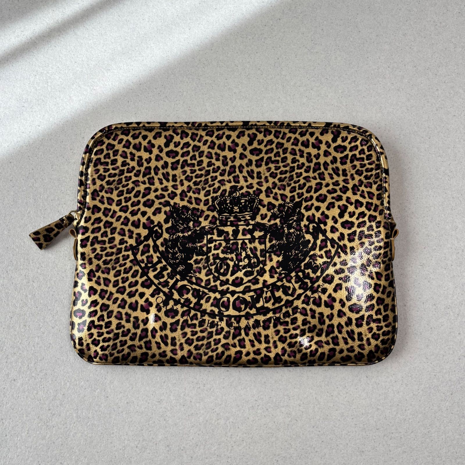 JUICY COUTURE TAN ANIMAL LEOPARD LAPTOP CASE ジューシークチュール 