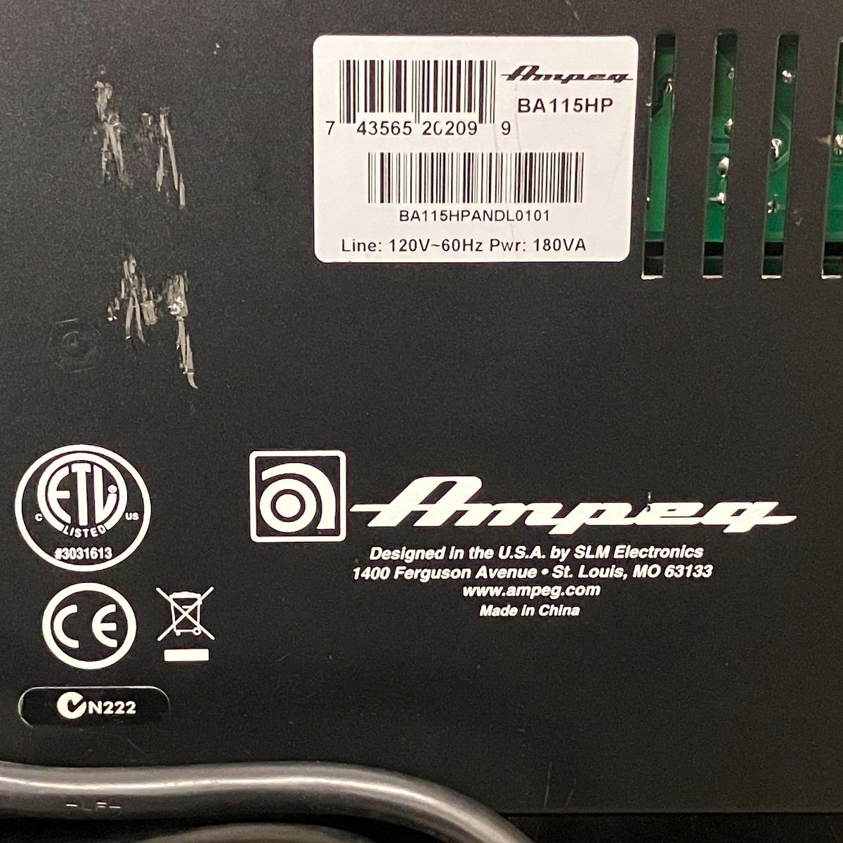 ampeg BA115HP 220W ベースアンプ コンボアンプ アンペグ 中古 訳あり