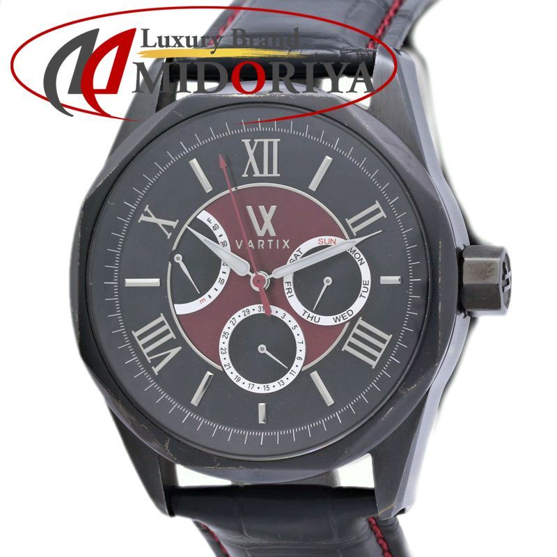 ヴァティックス VARTIX ALIVE デイデイト パワーリザーブ 自動巻き PR02B 腕時計 メンズ ステンレススチールx牛革 40244