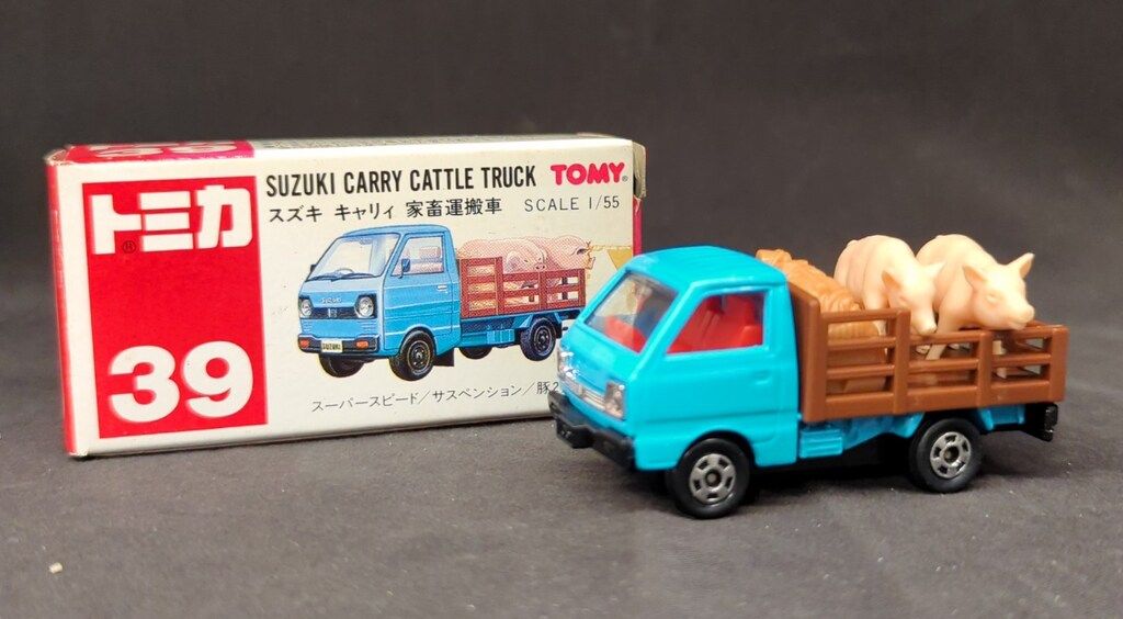 日本製トミカ　赤箱39　スズキ　キャリイ　家畜運搬車　デッドストック 日本製トミカ 赤箱39 スズキ キャリイ 家畜運搬車 デッドストック 日本