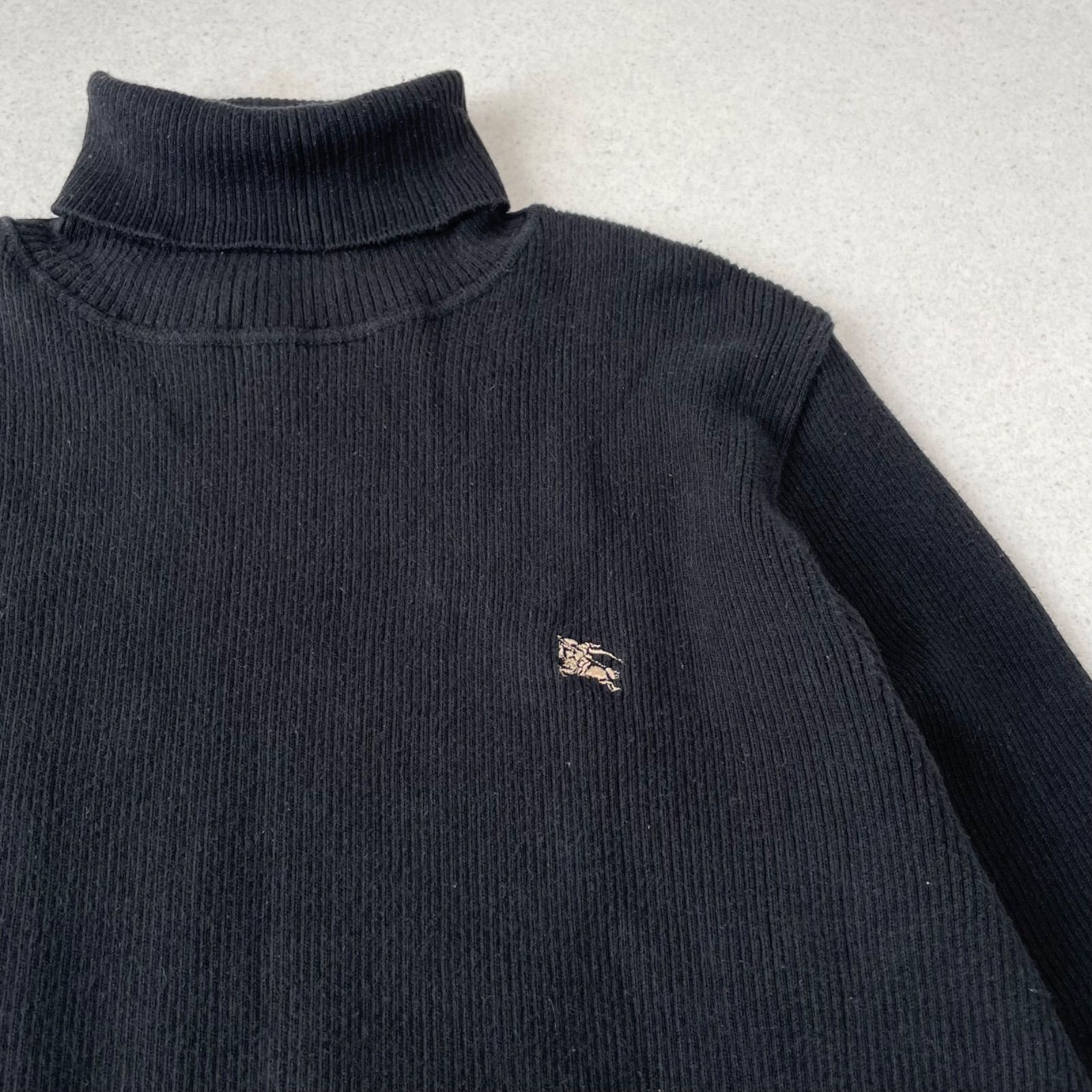 BURBERRY LONDON バーバリーロンドン ホース刺繍 リブニット セーター 