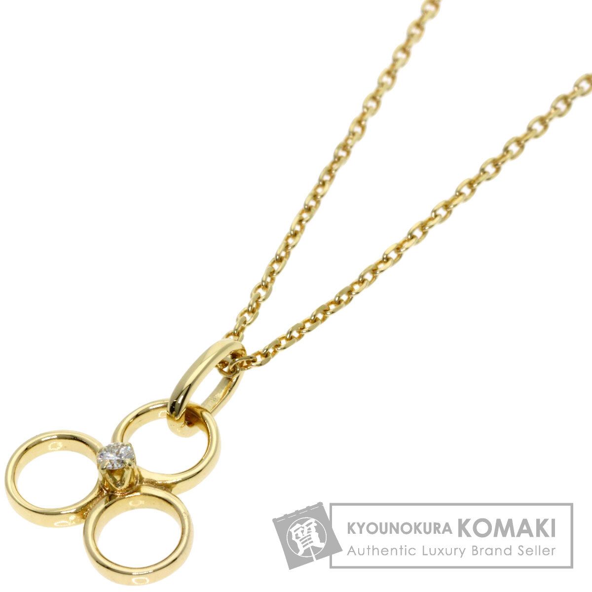 MIKIMOTO ミキモト ダイヤモンド ネックレス K14YG レディース 