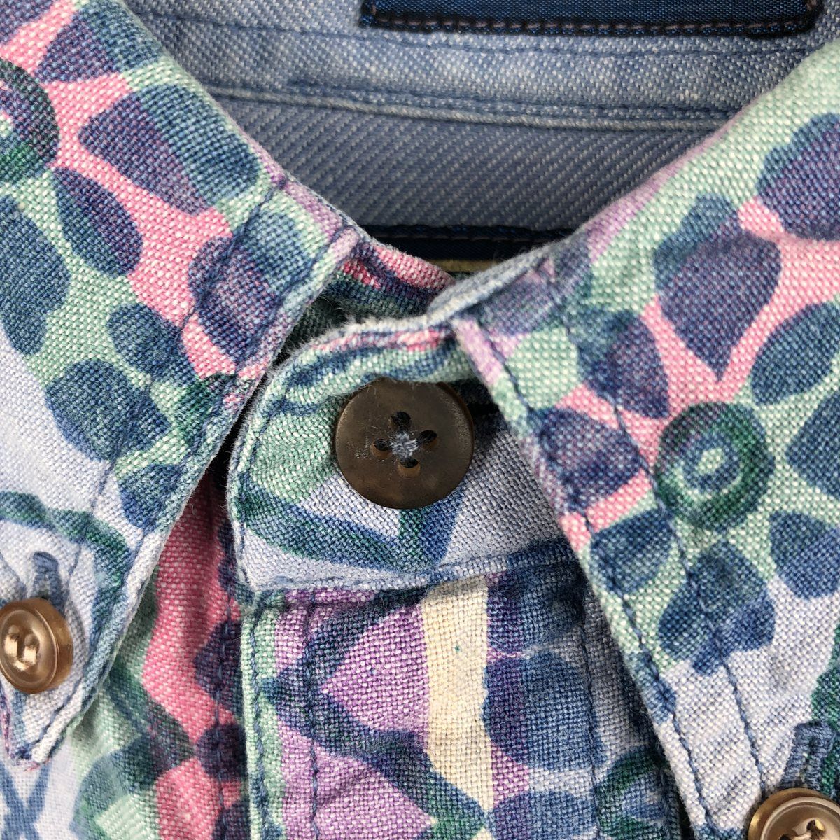 古着 80年代 ラルフローレン Ralph Lauren CHAPS チャップス 総柄 半袖 