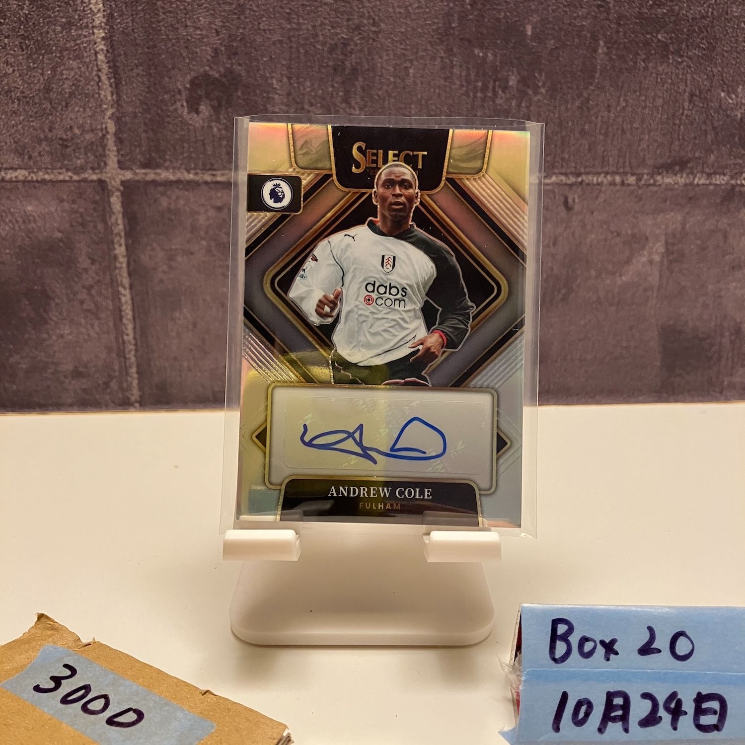 2022-23 Panini Select Premier League Andrew Cole 直筆サインカード