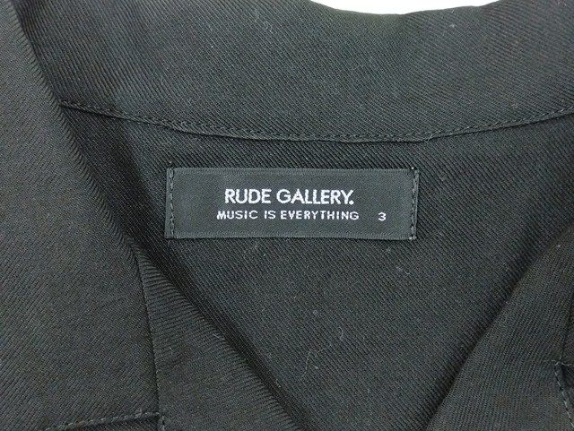 J189 [人気] RUDE GALLERY ルードギャラリー シャツ 3 ブラック
