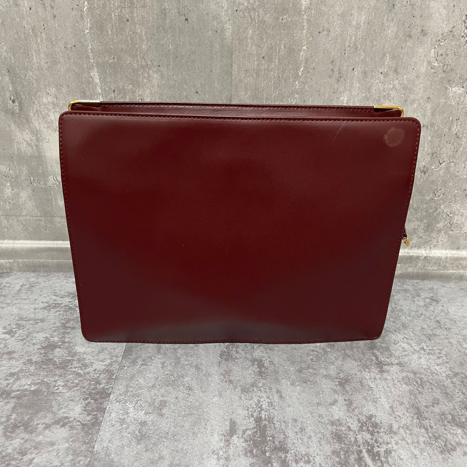 Cartier カルティエ マストライン セカンドバッグ 赤茶 袋付き ギャラ