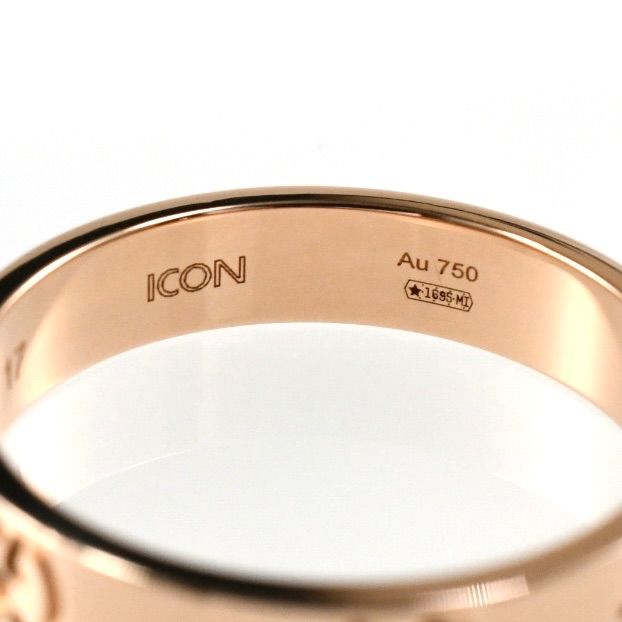GUCCI グッチ アイコンリング K18PG ピンクゴールド SIZE:17号 Au750