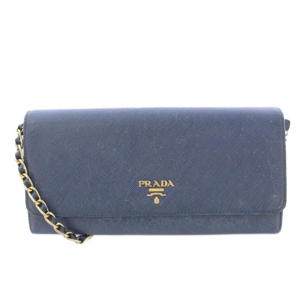 プラダ PRADA 長財布 ショルダーウォレット ロング 二つ折り レザー プラダ PRADA 長財布 ショルダーウォレット ロング 二つ折り レザー