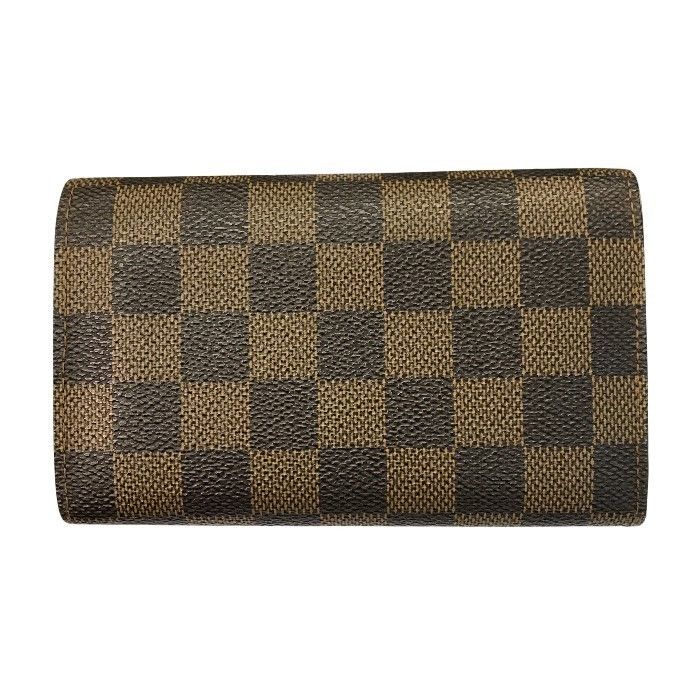 正規品 ルイヴィトン ポルトモネ ビエ トレゾール 二つ折財布 ダミエ エベヌ LOUIS VUITTON ルイヴィトン ダミエ エベヌ ポルトモネビエトレゾール
