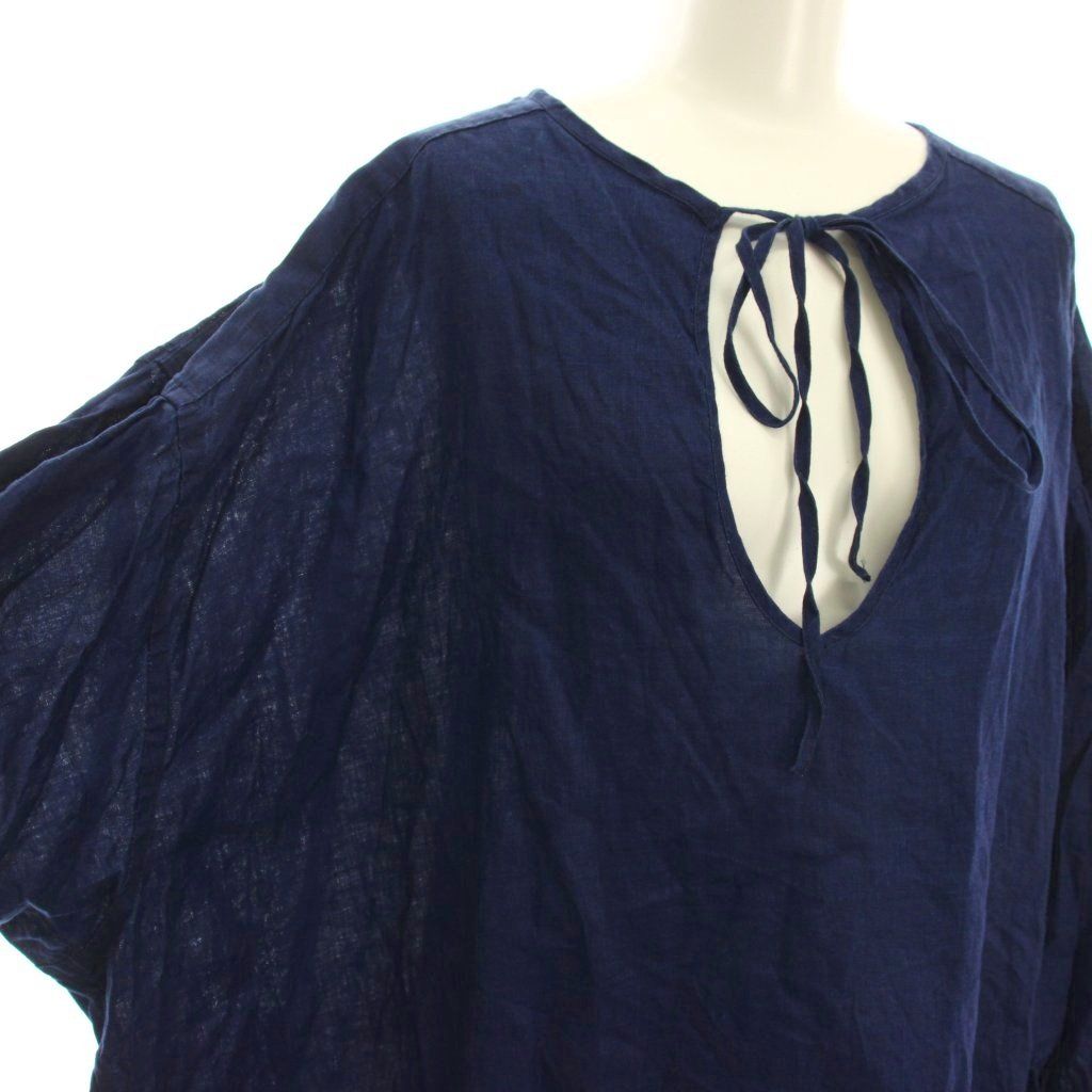 ワイズ Y's ヨウジヤマモト ワンピース ロング リネン 長袖 1 紺